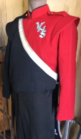 1960 Fruhauf Cardinal Red Band Uniform Military Style Jacket Embroidery  Marching