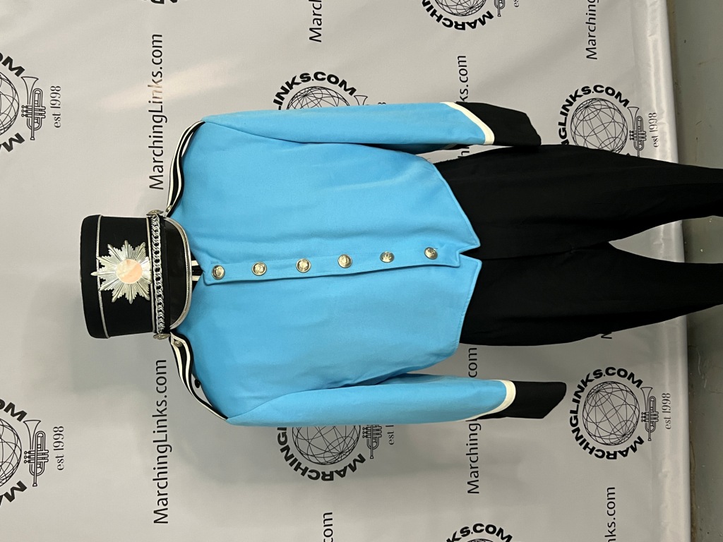 Set of 72 Carolina/Columbia Blue and Black Marching Band Uniforms