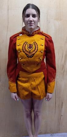 Set of 47 Red and Gold Traditional Band Front Uniforms with lots of options