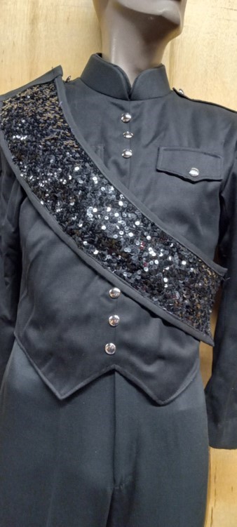 Set of 70 Black Marching Band Uniforms