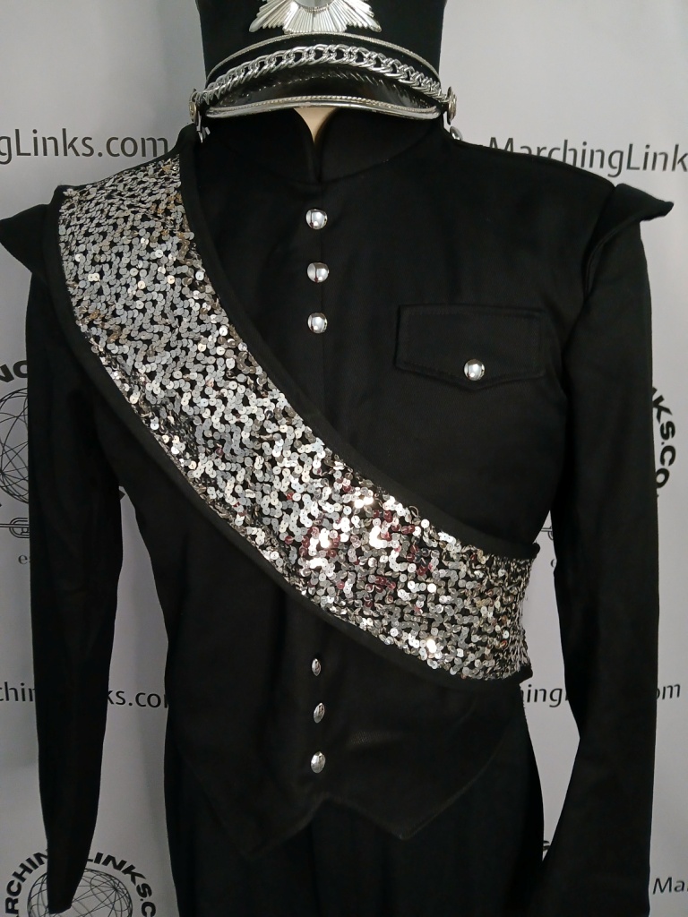 Set of 70 Black Marching Band Uniforms