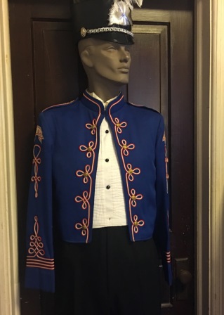 Set of 70 Royal Blue Red and White Marching Band Uniforms for Rent Only