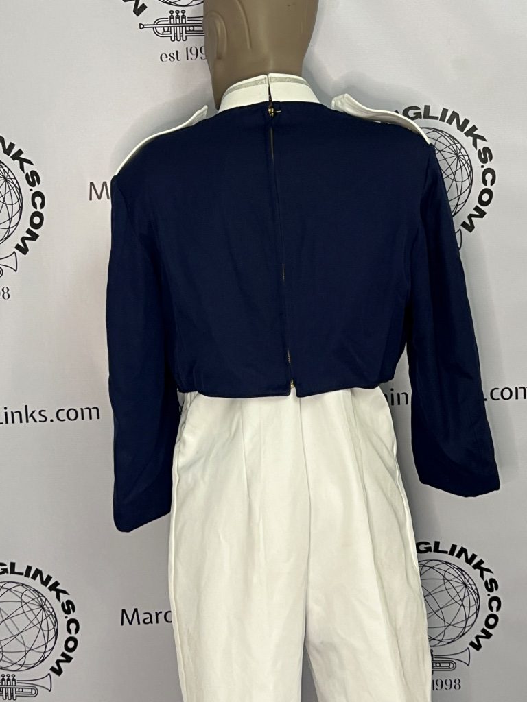 Set 81+/- Navy, White and Silver Marching Band Uniforms