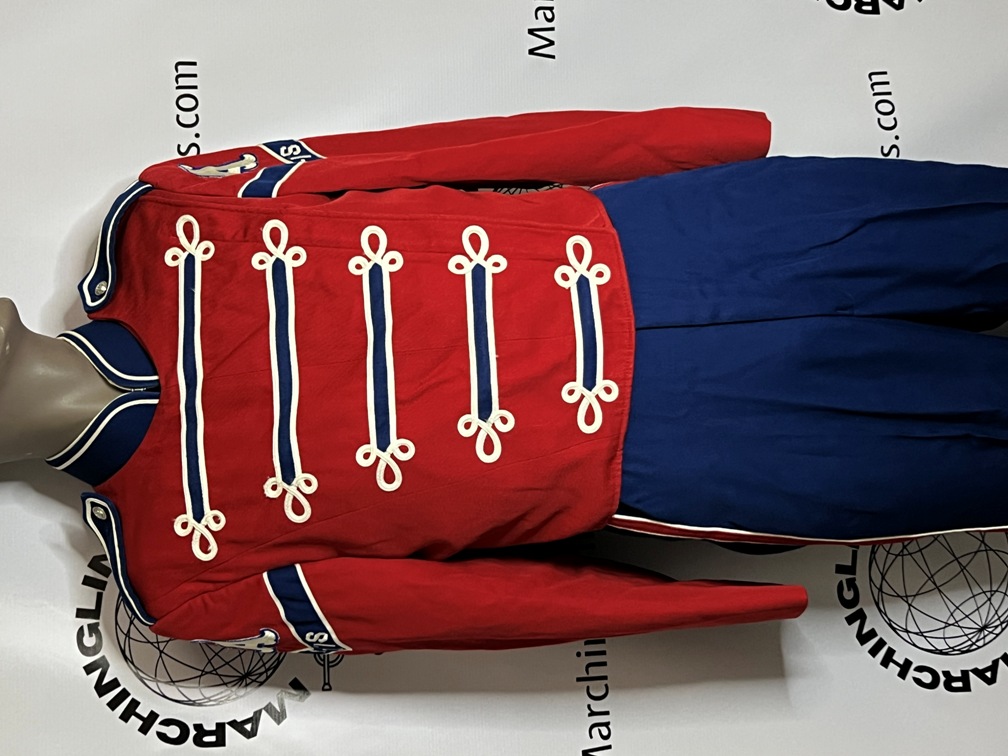 Set100+/- Red, White and Blue Marching Band Uniforms for Rent - perfect