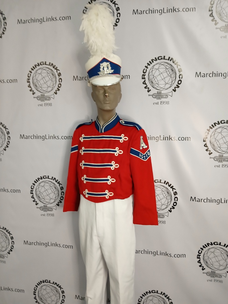 Set100+/- Red, White and Blue Marching Band Uniforms for Rent - perfect