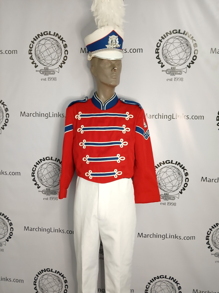 Set100+/- Red, White and Blue Marching Band Uniforms for Rent - perfect