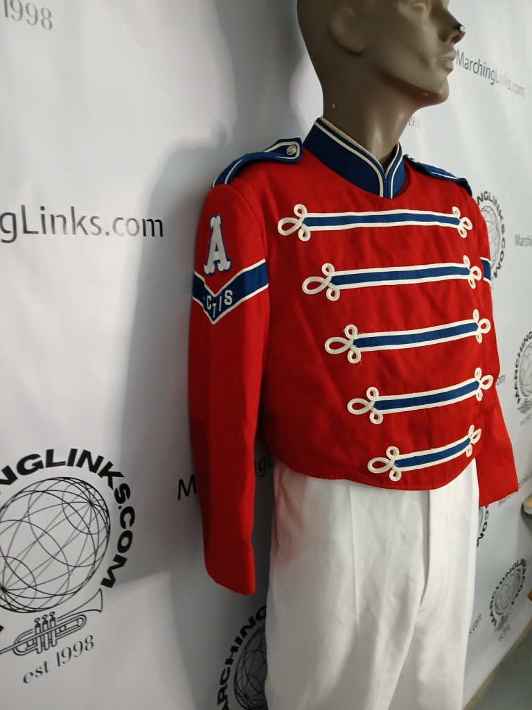 Set100+/- Red, White and Blue Marching Band Uniforms for Rent - perfect