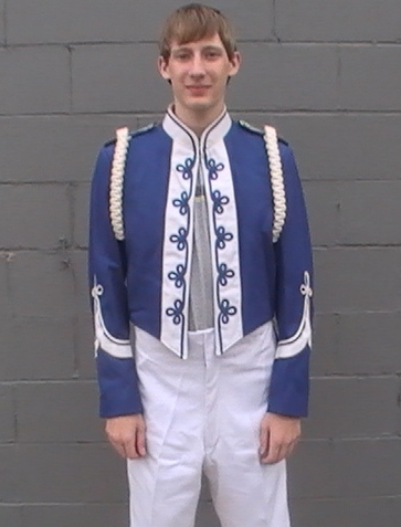 Royal Blue & White Traditionally-Styled Marching Band Uniforms