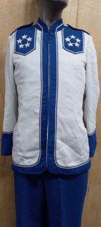 Traditional Royal Blue and White Marching Band Uniforms