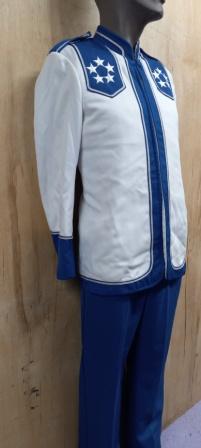 Traditional Royal Blue and White Marching Band Uniforms