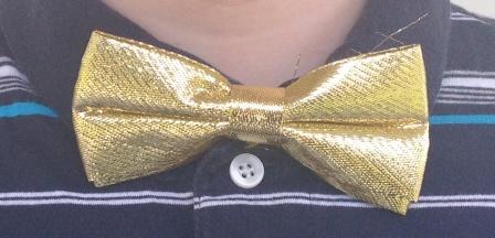 Lot of 22 Gold Metallic Bow Ties