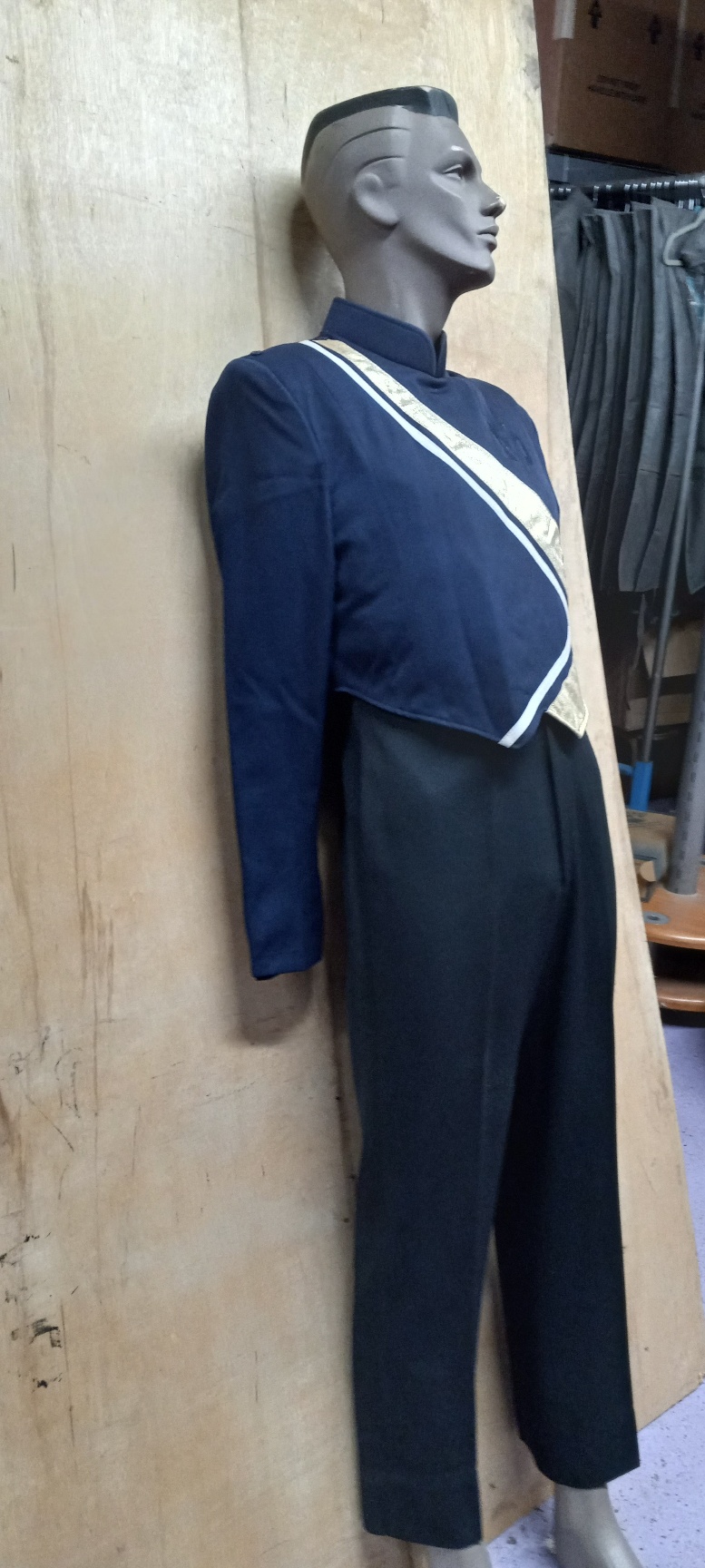 Set of 124 +/- Navy, Gold and White Marching Band Uniforms Item Description: This is a very nice lot