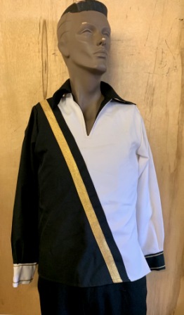 Set of 6 Black/Gold/White Tunics and 16 skirts This is a set of 6 black, gold and white pullover tun