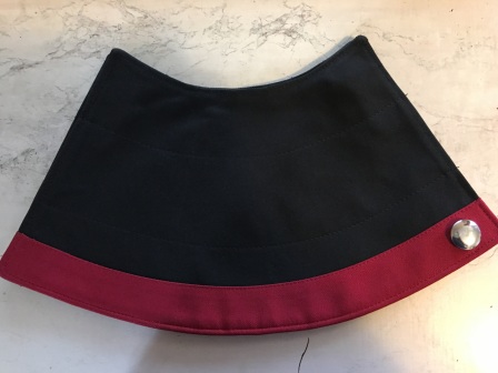 Item#0110Black&RedFabricGauntlets