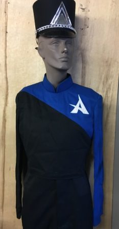 47 +/- Blue & Black Band Hall Marching Band Uniforms