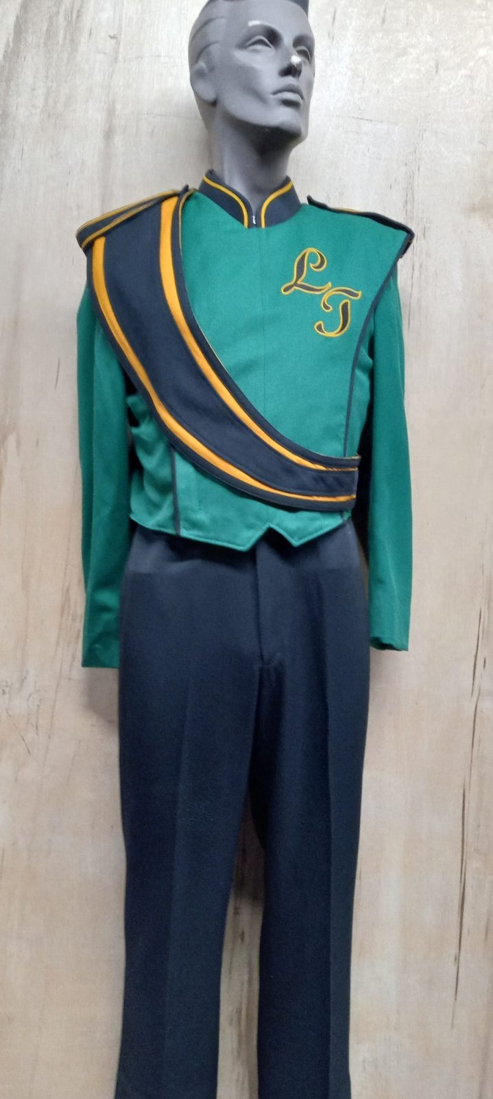 Set of 89+/- Green, Yellow and Black Marching Band Uniforms