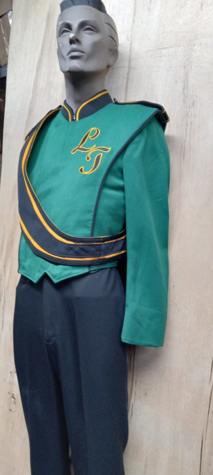 Set of 89+/- Green, Yellow and Black Marching Band Uniforms