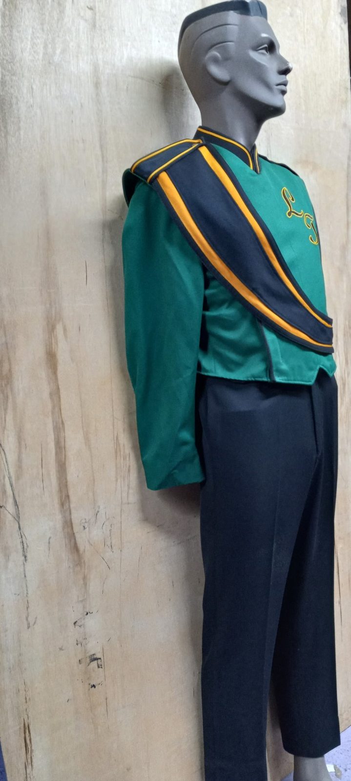 Set of 89+/- Green, Yellow and Black Marching Band Uniforms