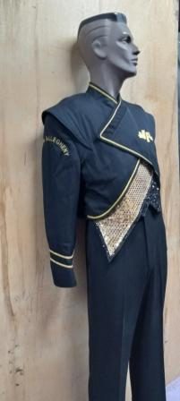 Set of 263+/- Black and Gold Marching Band Uniforms
