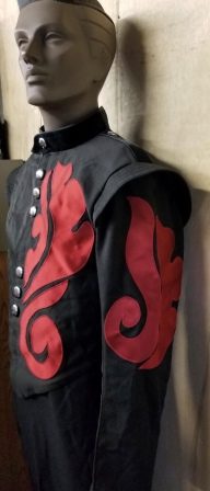 32 (+/-) Black and Red Cesario Marching Band Uniforms