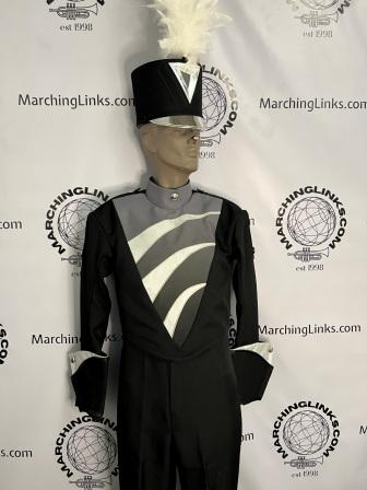210 Red, Black and Silver Marching Band Uniforms with Lots of Extras! May be sold as a 1/2 Lot Item 