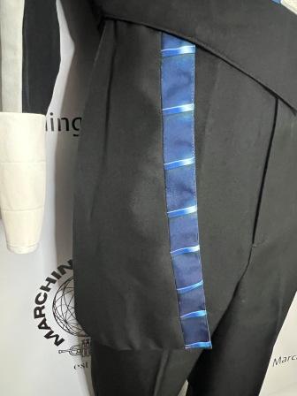 Lot of 185 Blue, Black and Gray Marching Band Uniforms (may be sold in 1/2 lot)