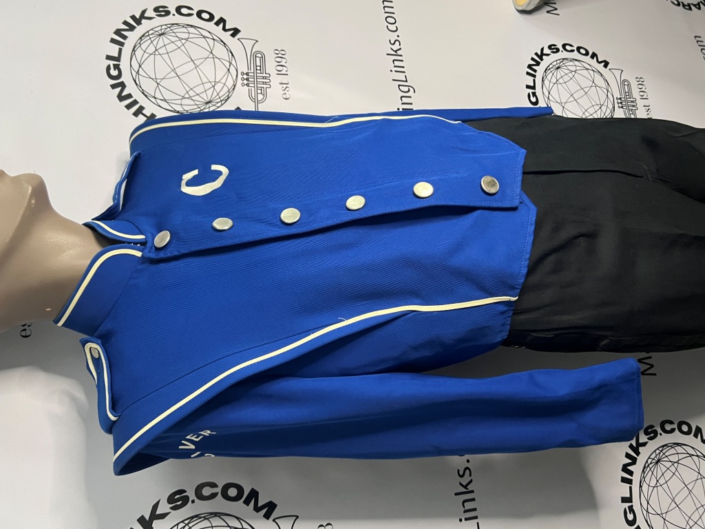 Set of 44 Royal Blue and White Marching Band Uniforms