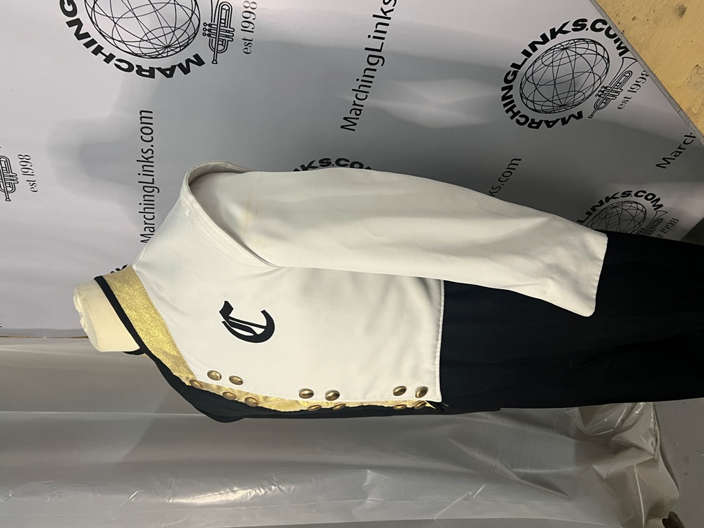 Black, White and Gold Marching Band Jackets Item Description: This is a lot of 134+/- black, white a