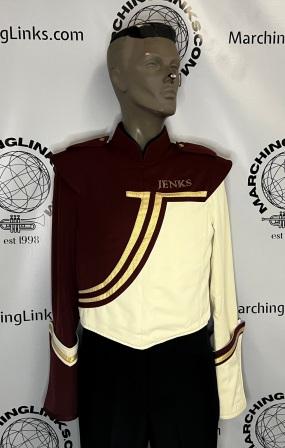Burgundy, Cream and Gold Marching Band Uniforms