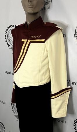 Burgundy, Cream and Gold Marching Band Uniforms