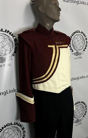 Burgundy, Cream and Gold Marching Band Uniforms