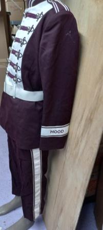 Set of 49+ Plum/Maroon Colored Marching Band Uniforms