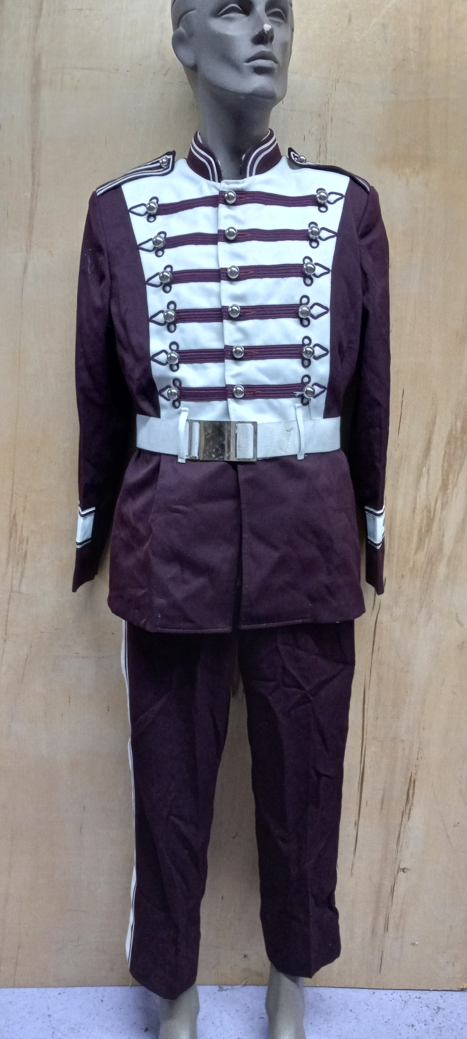 Set of 49+ Plum/Maroon Colored Marching Band Uniforms