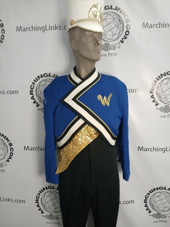 Set of 11 Royal Blue, White and Gold Marching Band Jackets This is a set of royal blue use