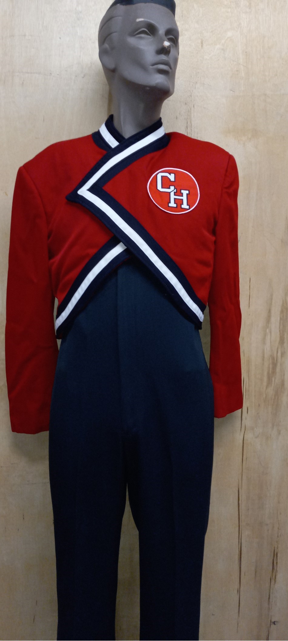 Set of 100 � Red, White and Navy Used Marching Band Uniforms