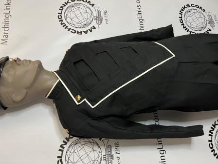 80 Black, White and Gold Marching Band Uniforms
