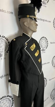 80 Black, White and Gold Marching Band Uniforms