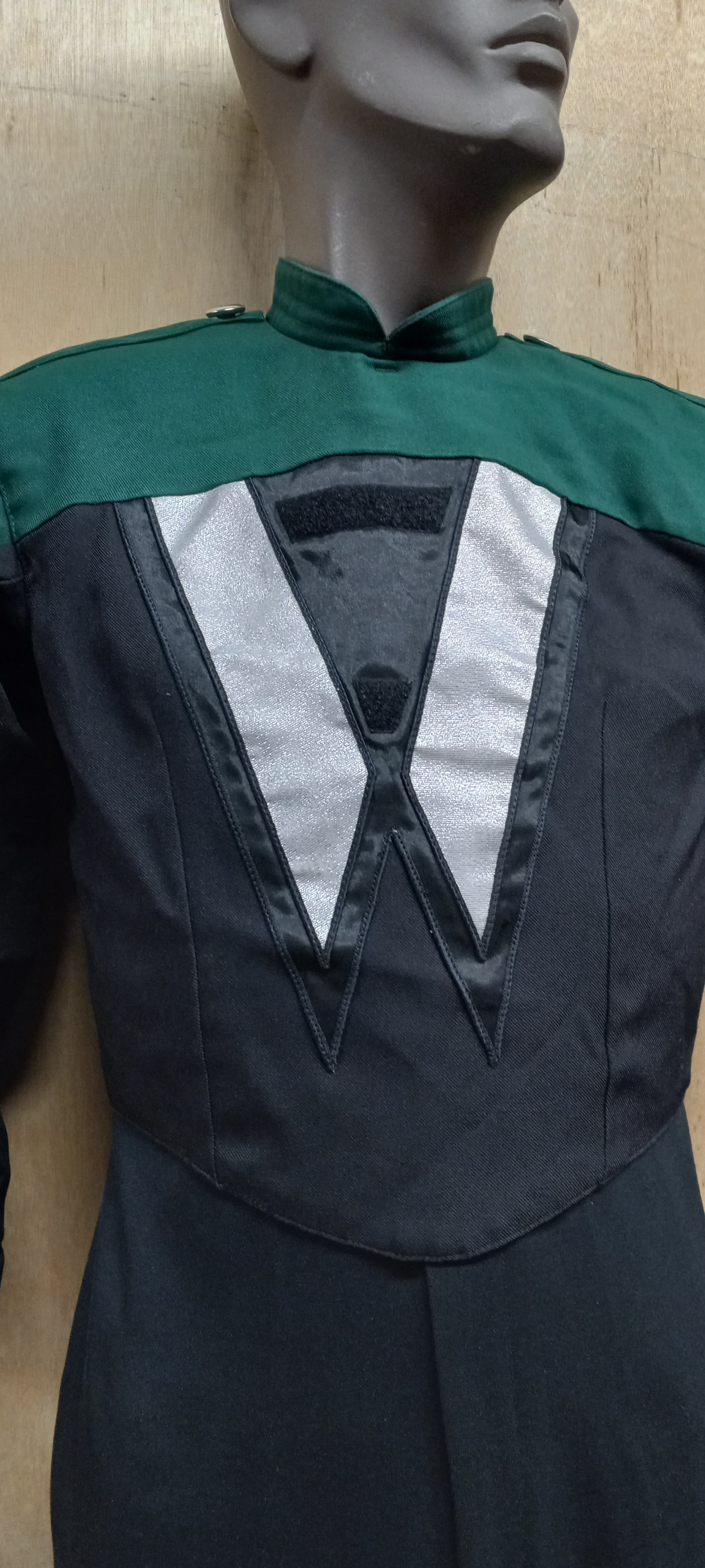 Set of 232+/- Dark Green, Black and White Marching Band Uniforms Item Description: This is a set of 