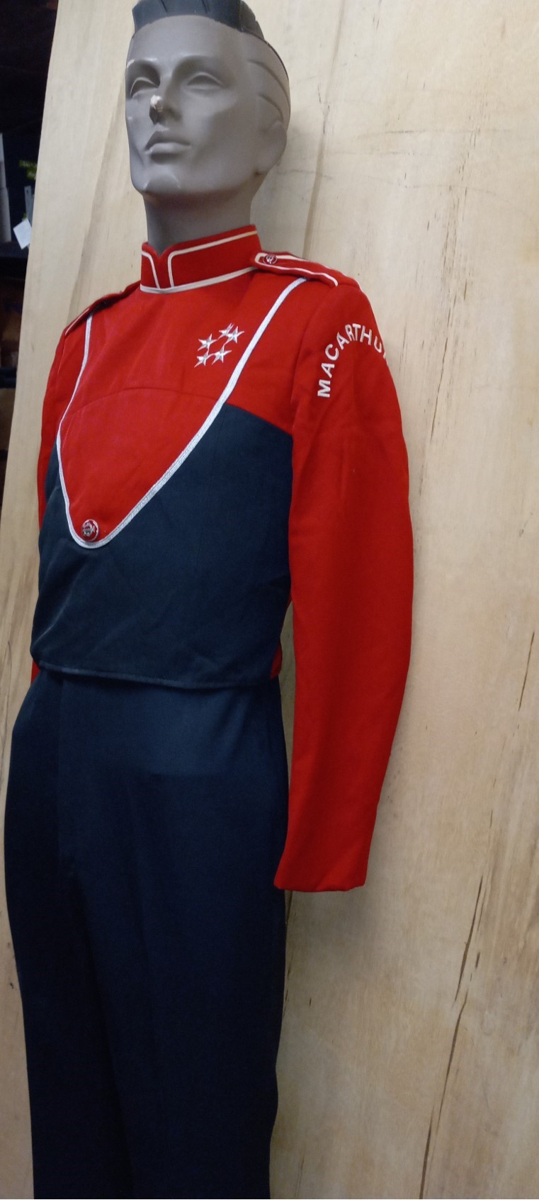 Set of 34 Red, Black and White Marching Band Uniforms