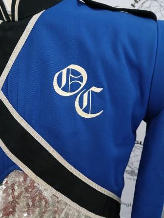 37 Royal Blue, Black and Silver Marching Band Uniforms