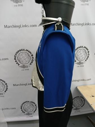 37 Royal Blue, Black and Silver Marching Band Uniforms