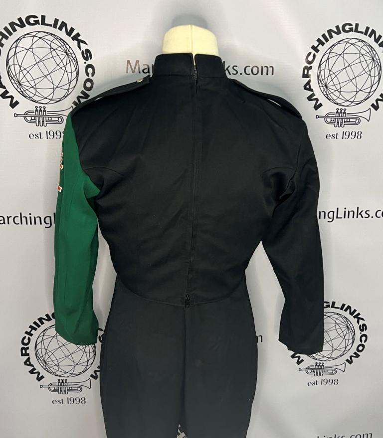 Green, White, Red & Black Marching Band Uniforms can be sold in any size lot up to 100