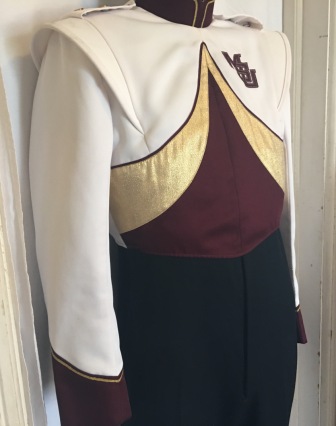 Item Description: This is a set of approximately 160 gently used burgundy and white marching band un