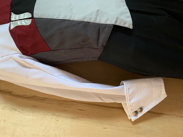 Set of 35 +/- Burgundy, Gray, White and Black Marching Band Uniforms by Cesario/Fred J. Miller