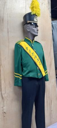 Green, Yellow & Black Marching Band Uniforms up to 200+ available
