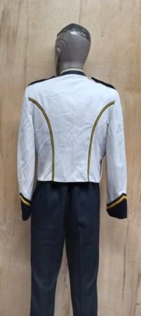 Set of 102+/- Black and White Marching Band jackets with Black Baldric and Gold trim