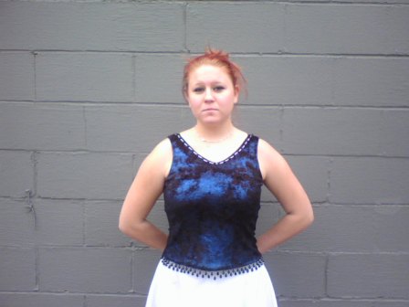 Set of Blue Guard/Choir Tops with Black Bead Detailing