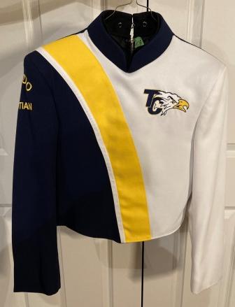 Set of 28 Stanbury Marching Band Uniforms, Navy/White/Yellow