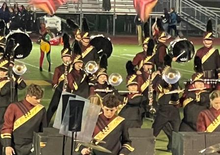 Set of 81 Burgundy, Black & Gold Marching Band Uniforms