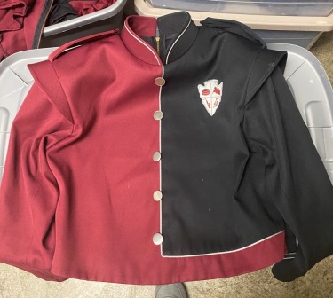 Set of 40 Burgundy and Black Marching Band Uniforms
